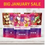 January Sale - x1 Organic Pink Power, x1 Organic Choc C and Clever Choc– Normal SRP £135.48